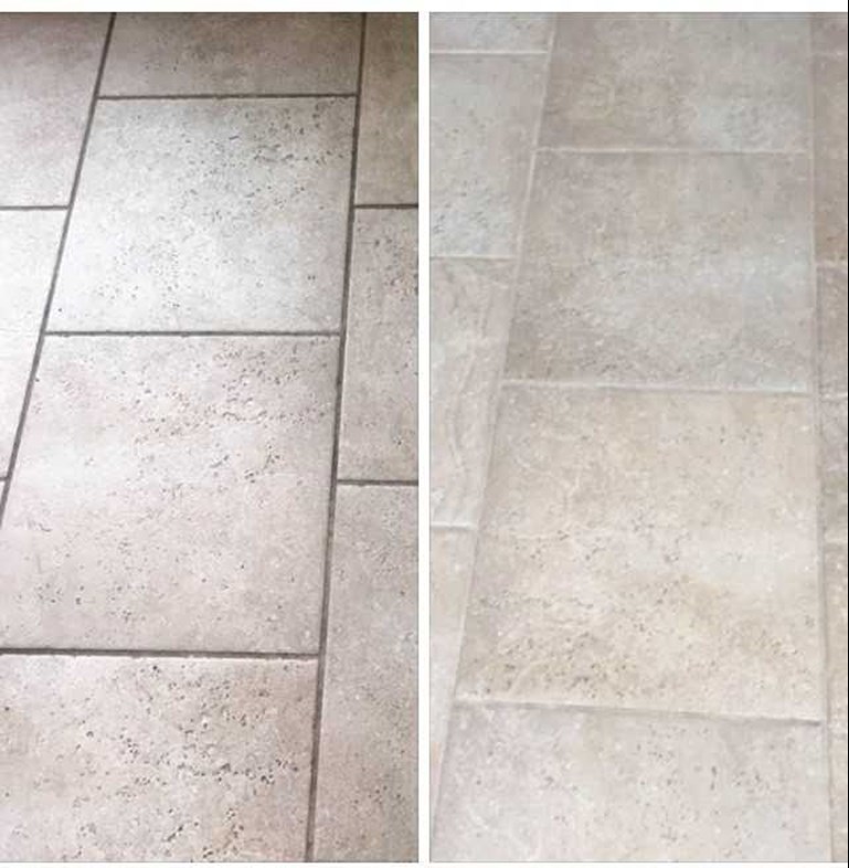 before and after tile cleaning results in Tipton IN